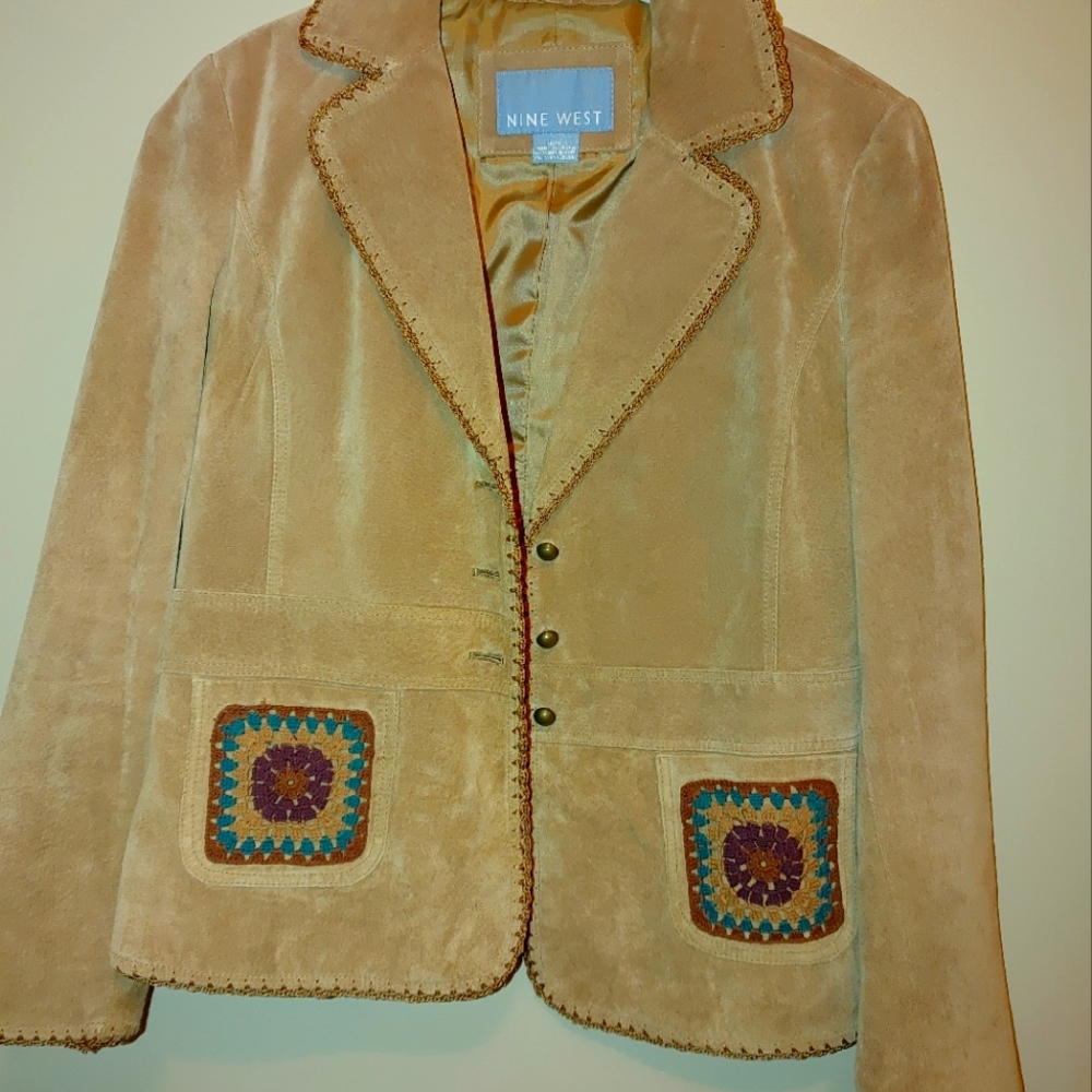 Nine West Suede Jacket Lg